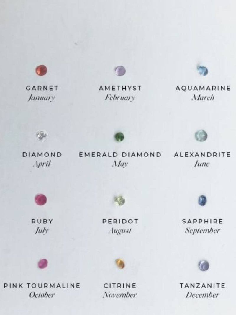 Posh Totty Designs personalised birthstone name necklace, imported from the UK
