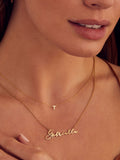 Posh Totty Designs personalised script name necklace sterling silver, UK version