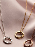 Posh Totty Designs personalised mini quote circle necklace, imported from the UK