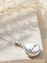 Next Posh Totty Designs Personalised Script Name Small Droplet Locket Necklace with 18 Inch Chain- Buy online at McGrocer
