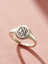 Next Posh Totty Designs Personalised Monogrammed Signet Ring- Buy online at McGrocer