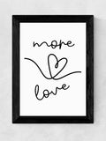 East End Prints Black More Love framed art print - British product