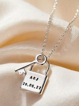 Next Posh Totty Designs Personalised Lock & Key Charm Necklace- Buy online at McGrocer