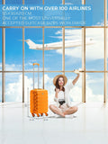 Flight Knight orange ABS cabin suitcase 55cm - British product