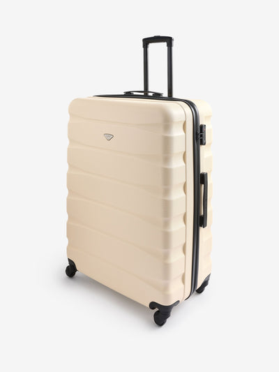 Next Flight Knight Cream Hard Case Suitcase Set of 3 (Cabin, Medium, Large)- Buy online at McGrocer