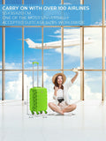 Flight Knight green hard shell cabin suitcase 21 inch, UK version