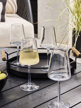 Clear Angular Plastic Picnic Wine Glasses Set of 4