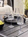 Clear angular plastic wine glasses set of 4 - British product