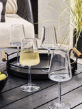 Clear Angular Plastic Picnic Wine Glasses Set of 4
