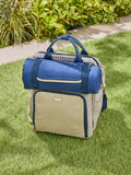 Blue and neutral Mediterranean picnic backpack for 4 persons - British product