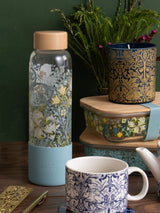 Next William Morris Blue Golden Lily Glass Water Bottle 600ml- Buy online at McGrocer