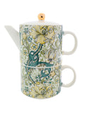 Blue Golden Lily ceramic teapot and cup set tea for one (British brand)