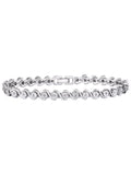 The Diamond Store diamond and silver twist bracelet with 0.19ct diamonds (British brand)