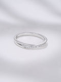 The Diamond Store Lab Diamond Half Eternity Wave Ring 0.05ct 925 Silver (British brand)