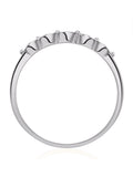 The Diamond Store White Half Eternity Ring with 0.02CT diamonds in 9K gold (British brand)