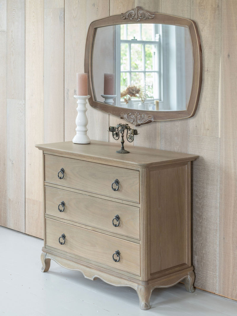 Willis & Gambier Oak Camille wall wooden mirror 75cm x 95cm (British brand)