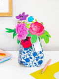 Hallmark 3D pop-up paper flower card with patterned vase, UK version