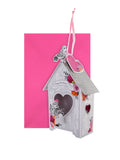 Hallmark mum birthday card with 3D birdhouse pop-up design, 19.5cm square, UK version