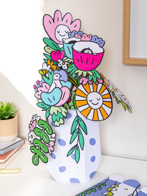 Hallmark Multi 3D Pop-Up Letterbox Flowers Paper Gift Set