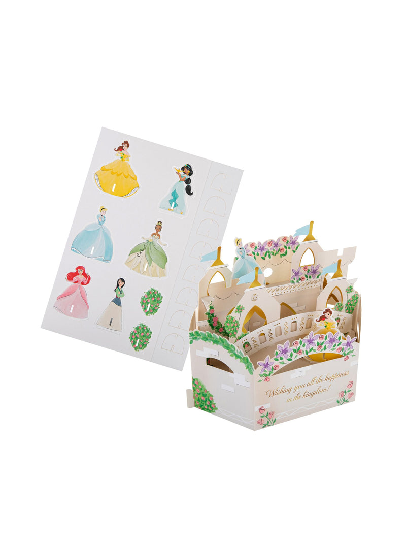 Hallmark 3D pop-up Disney Princesses birthday card measuring 22.8 cm by 15.9 cm, UK version