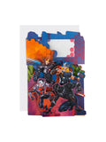 Hallmark birthday card with 3D Marvel Avengers pop-up design, UK version