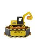 Hallmark yellow kids birthday card 3D pop-up digger design 15.8x22.8cm, UK version