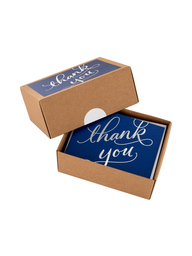 Hallmark Blue Thank You Cards with Foil Script 40 Pack, UK version