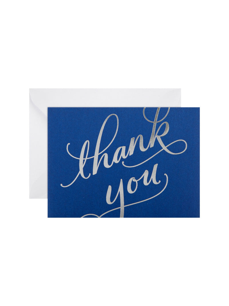 Hallmark Blue Thank You Cards with Foil Script 40 Pack, UK version