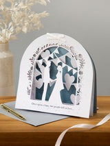 Next Hallmark Once Upon a Time 3D Laser Cut Blue Wedding Card 19.8cm- Buy online at McGrocer