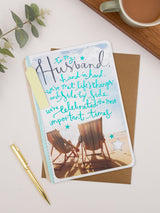Next Hallmark Blue Birthday Card for Husband Contemporary Text Design, 22.8 x 15.9 cm- Buy online at McGrocer
