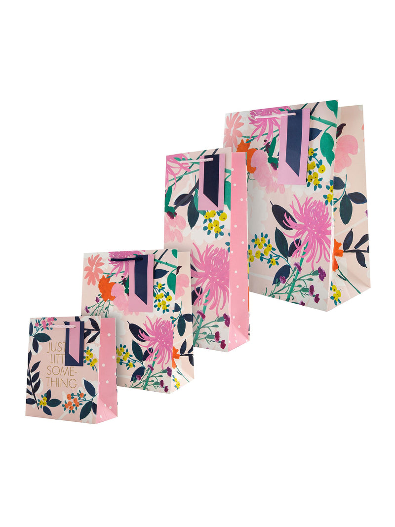 Hallmark contemporary floral gift bag pack 4 pack, UK version