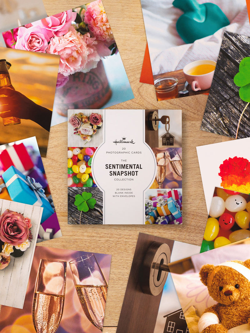 Hallmark multi-colourful photographic design blank cards 20 pack, UK version