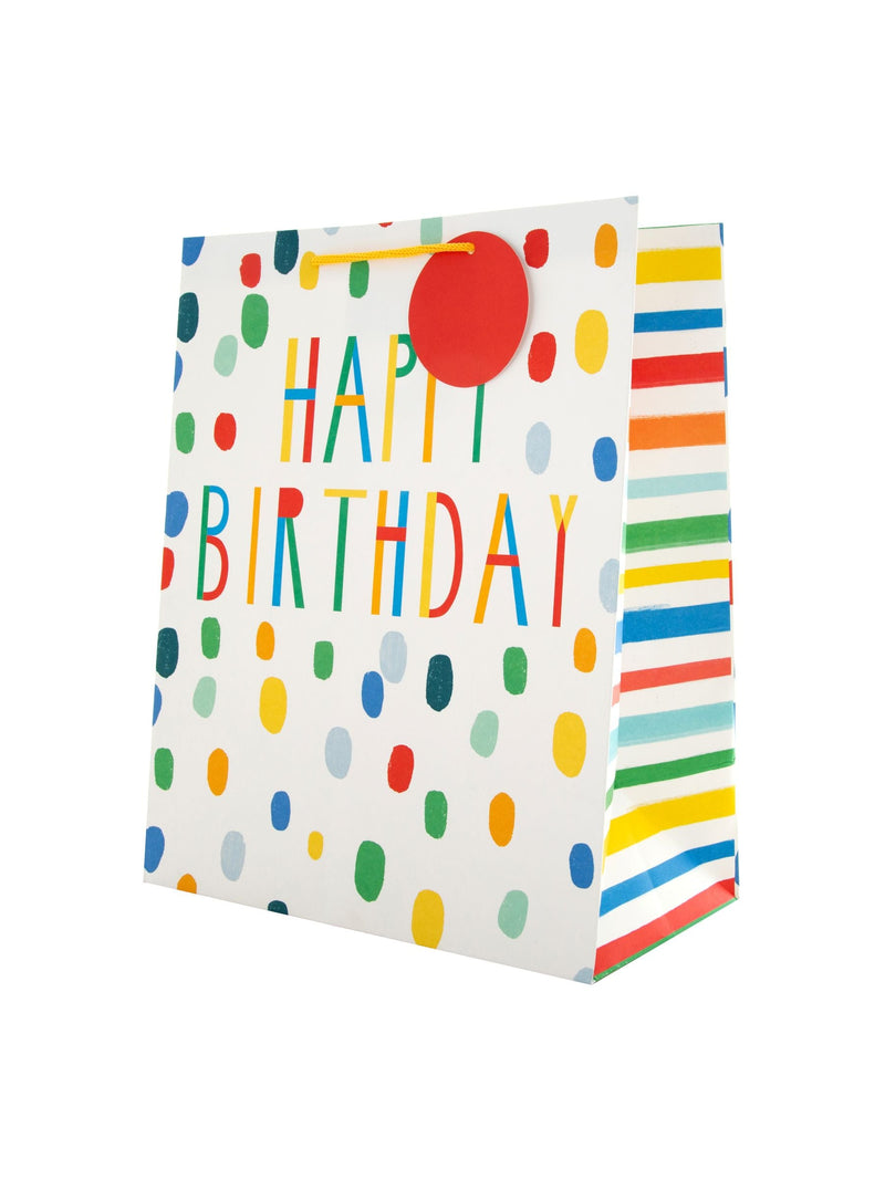 Hallmark birthday gift bag set with red tissue and card, UK version
