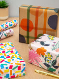 Hallmark multi wrapping paper in 3 bright designs, 3 rolls x 2m, UK version