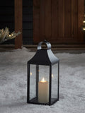 Lights4fun Albury outdoor lantern 34cm black (British brand)