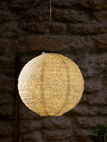 Lights4fun white solar hanging lantern 30cm (British brand)