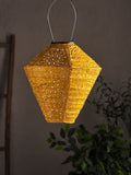 Lights4fun Tyvek solar lantern yellow outdoor hanging, imported from the UK