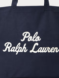 Polo Ralph Lauren blue embroidered logo canvas tote bag (British brand)