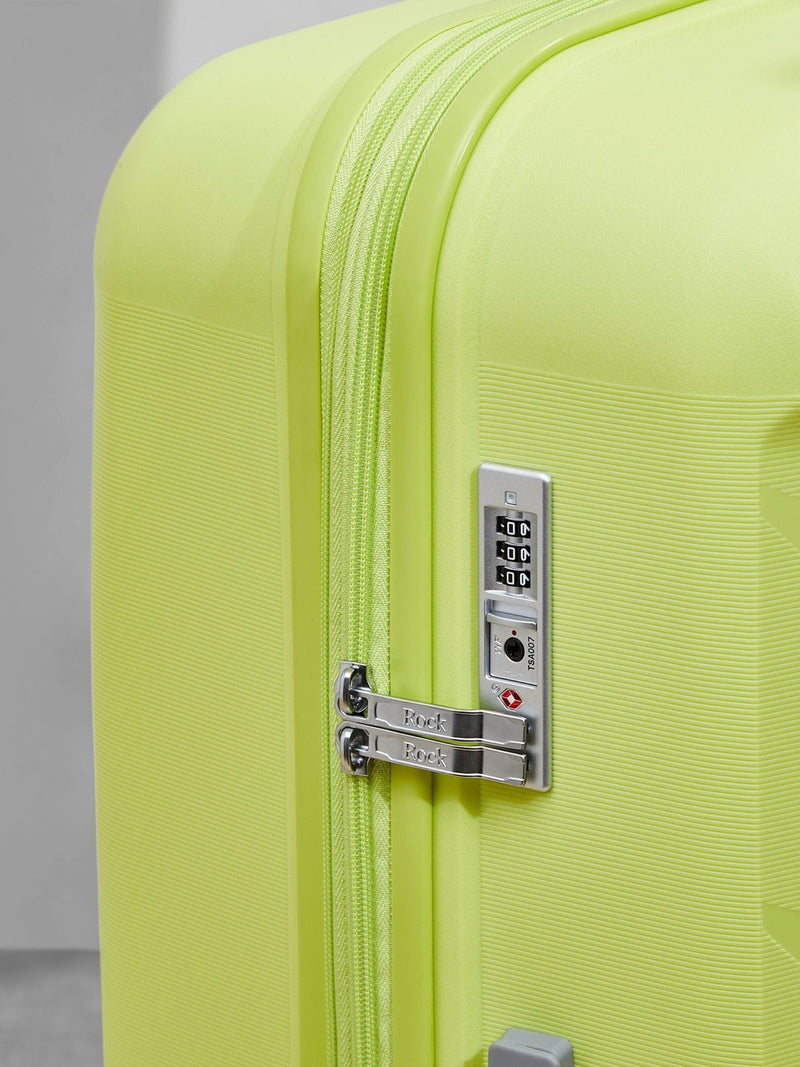 Rock Tulum 3-piece luggage set in green, UK version