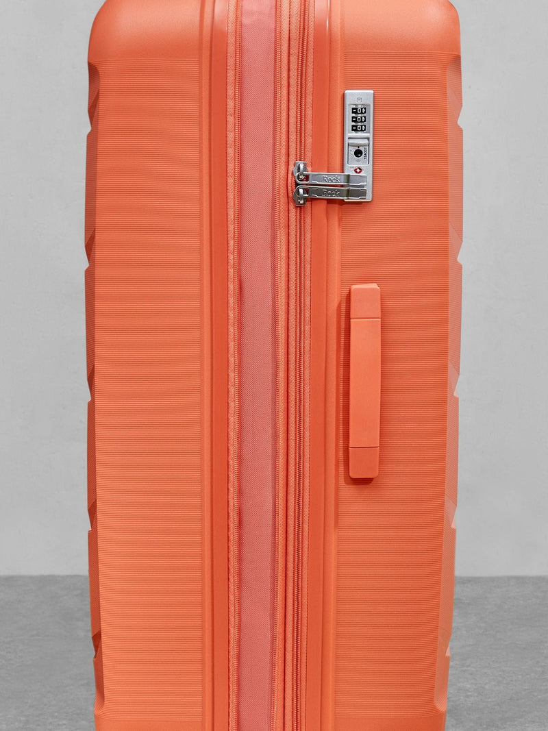 Rock Tulum medium suitcase in orange, imported from the UK