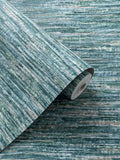 Clarke and Clarke Dritto Teal wallpaper sample (British brand)