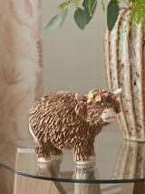 Next Hamish The Highland Cow Ornament With Floral Crown Medium Home Decor Ornament- Buy online at McGrocer
