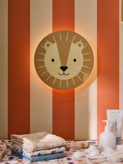 Next Jojo Maman Bébé Luca Lion Wooden Rechargeable Wall Night Light- Buy online at McGrocer