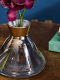 Purple Artificial Orchid in Glass Vase (British brand)