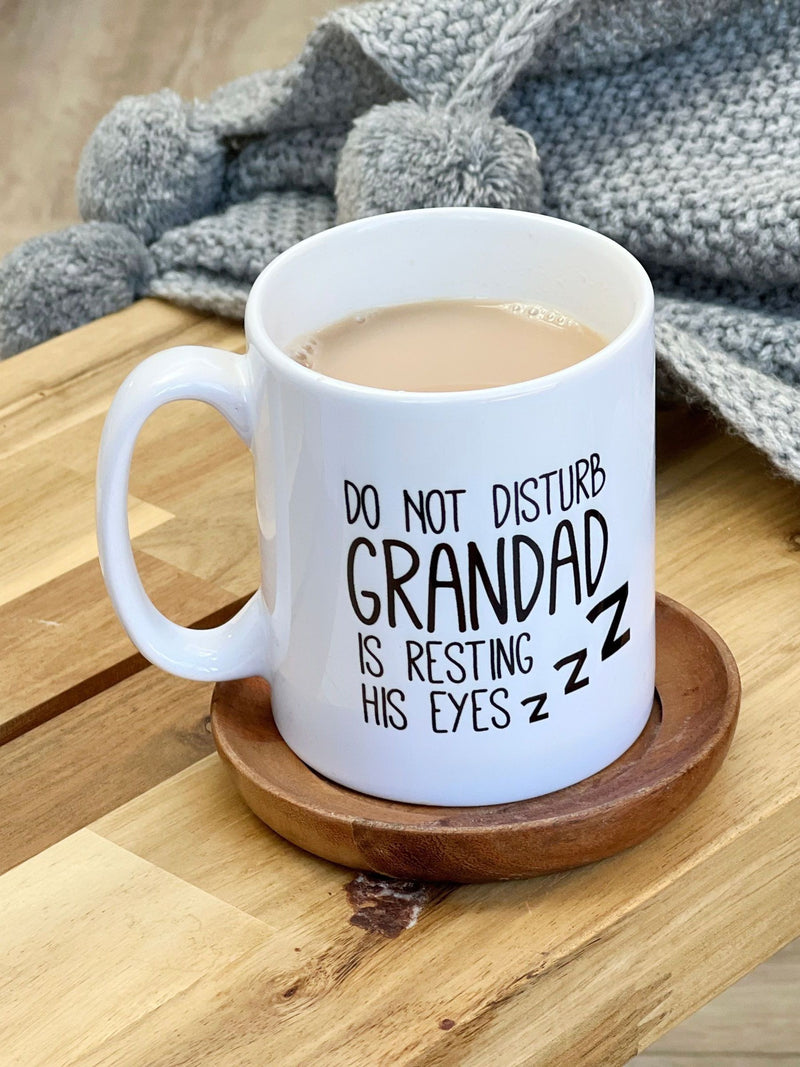 Solesmith Personalised Resting Eyes Mug, imported from the UK