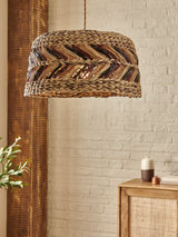 Next French Connection Natural/Brown Shabdkosh Lampshade, 25cm Height x 50cm Diameter- Buy online at McGrocer
