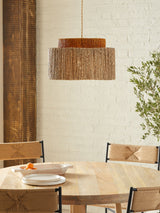 Next French Connection Natural/Rust Durachaar Lampshade 25cm x 45cm- Buy online at McGrocer