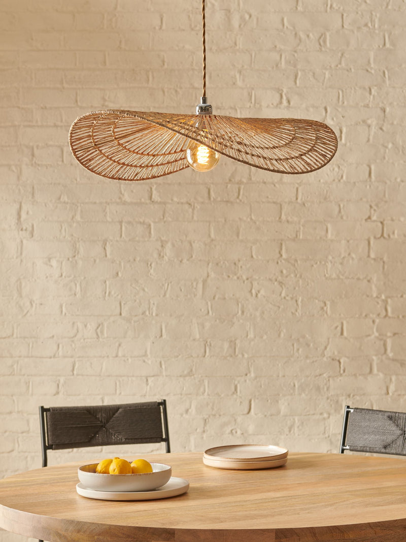 French Connection Natural Panjab lampshade 62cm width - British product