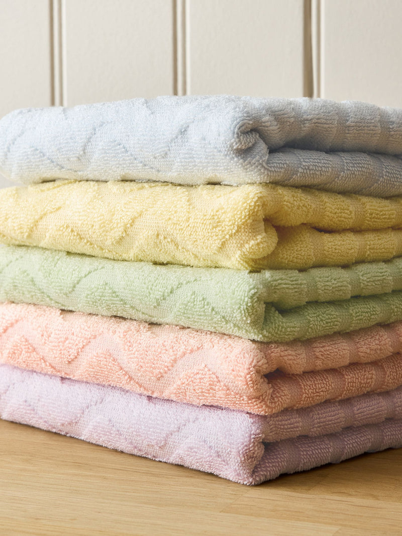 Pastel terry tea towel set of 5, imported from the UK