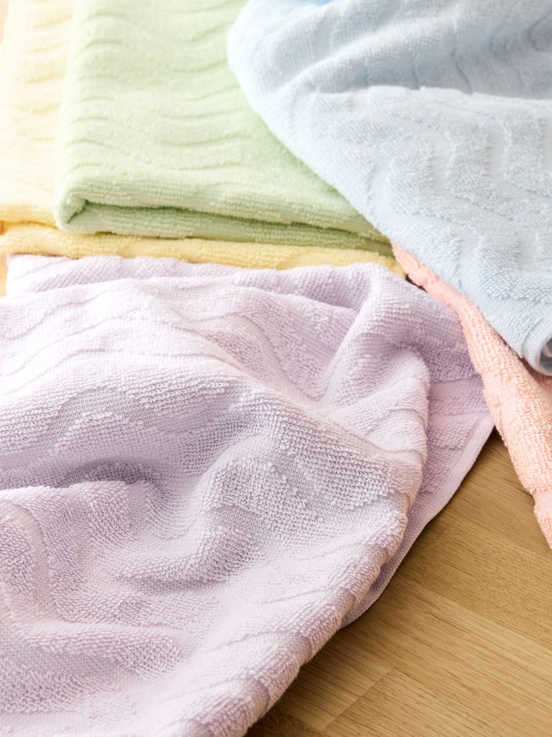 Pastel terry tea towel set of 5, imported from the UK